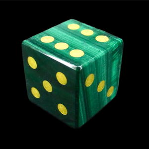 Stone Malachite D6 <b>Dice</b> Cube Natural Gemstone Crystal Stone D6 <b>Dice</b> Engraved Stone Custom <b>Dice</b> <b>Sets</b> - Product Image 2