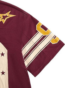 เสื้อเจอร์ซีย์อเมริกันฟุตบอลผู้หญิง แขนสั้น ผ้าตาข่าย พิมพ์ลาย 01 สตรีทแวร์ คอวี ระบายอากาศ ซับเหงื่อ ป้องกันรังสียูวี 100% - Product Image 4