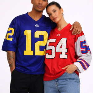 Maillot de football américain unisexe personnalisé en mesh à manches longues avec numéro en strass, style streetwear, coupe ajustée, pour équipe personnalisée, production OEM en gros, USA - Product Image 4