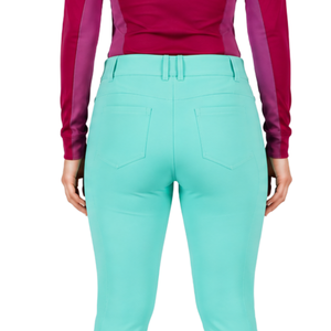 Pantalon d'équitation pour femme en turquoise, taille haute, extensible, avec passants de ceinture, pour la compétition et l'entraînement, vêtements de sport - Product Image 5