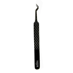 Pinces professionnelles pour extensions de cils Royal Tweezers Instruments - Acier inoxydable, logo personnalisé, durables, antimagnétiques, pointe incurvée - Product Image 1