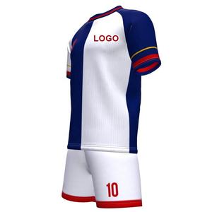 Conjunto de Camiseta de Fútbol Unisex Personalizada, Manga Corta, Cuello en V, 100% Poliéster, Rayas Rojas y Negras, Sublimación 3D, Absorbe la Humedad, Deportiva - Product Image 3