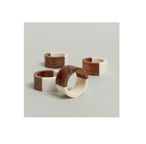 Articles de table écologiques modernes, porte-serviettes en bois et résine, excellente qualité et meilleur prix - Product Image 1