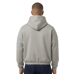 Sudadera con Capucha Extra Grande de Lujo, 100% Algodón, Felpa, Lisa, Unisex, Corte Holgado, Suave, Transpirable, Ecológica, Informal - Product Image 2