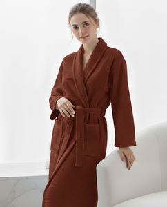 Peignoir en tissu gaufré ELITE - 100% coton, écologique, respirant, séchage rapide, manches courtes, poches, ensemble de 10 peignoirs pour hommes, pour hôtel et spa - Product Image 3