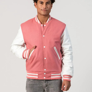 Blouson Bomber Varsity Personnalisé pour Homme en Laine et Cuir – Corps en Laine Premium, Manches en Cuir Véritable, Poignets Côtelés et Boutons Pression – Style Urbain - Product Image 2