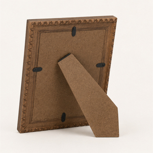 Hand-Carved Solid Wooden Photo <b>Frame</b> Rustic <b>Vintage</b> Style <b>Picture</b> <b>Frame</b> Tabletop Decorative Desktop Photo Holder For Home Decor - Product Image 4