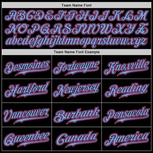 Anti-Bacterial Top Quality OMMiZ women Custom Black Light Blue Pinstripe Pink-Light Blue Authentic <b>Baseball</b> Jersey - Product Image 2