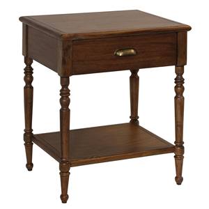 ตู้ข้างเตียงไม้สักสไตล์ฝรั่งเศสสวยงาม ตู้โชว์สองชั้นใช้งานได้จริง - Product Image 1