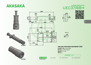 Taiwan tout nouveau moteur Diesel marin AKASAKA UEC37/88H MITSUBISHI estampage N1122 pièces de moteur de machines d'assemblage de baril de piston - Product Image 3