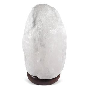 Lampe de sel de l'Himalaya blanche sculptée à la main, lumière de nuit en cristal naturel pour la décoration de spa, la méditation, la relaxation, l'éclairage décoratif pour la maison - Product Image 2