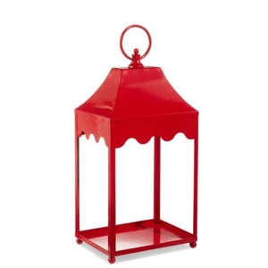 New Arrival 2026 Metal <b>Candle</b> Rectangle Shape Lantern for Home Decor With <b>Red</b> Finish <b>Candle</b> Holder For Both Home & Wedding - Product Image 1
