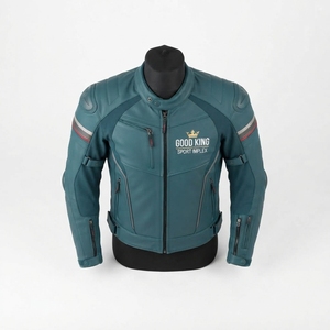 Veste de moto en cuir pour homme, veste de motard de qualité supérieure, vêtements de protection professionnels pour la course - Product Image 1