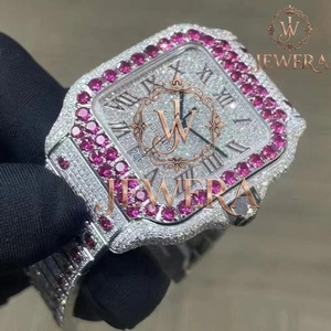 Reloj Mossinate de Acero Inoxidable con Diamantes Dorados y Plateados, Moderno y Duradero, con Diamantes Brillantes para Hombre y Mujer - Product Image 2