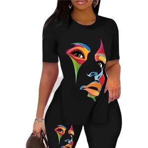 Vêtements décontractés d'été pour femmes sur mesure, taille plus, longueur genou, de haute qualité et à séchage rapide, ensemble d'été pour femmes - Product Image 1