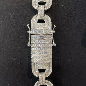 Collar de Cadena Cubana Estilo Hip Hop para Hombre con Moissanita, Chapado en Oro de 14K, Tamaño Ajustable, Regalo Cristiano - Product Image 4