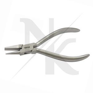 Alicates de punta plana y redonda de 130 mm, acero inoxidable, mandíbula lisa, acabado mate, para bricolaje, fabricación de joyas, pelacables, corte, crimpado, pesca - Product Image 3