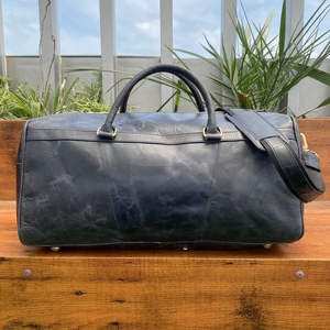 Usine grand sac de voyage Weekender Floral en cuir de vachette véritable sac de sport en cuir repoussé à la main avec organisateur de planche à carreaux léger - Product Image 5