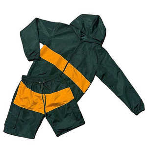 Ensemble veste coupe-vent et short streetwear pour homme, couleur unie, automne, à capuche, vente en gros d'usine, faible MOQ - Product Image 3