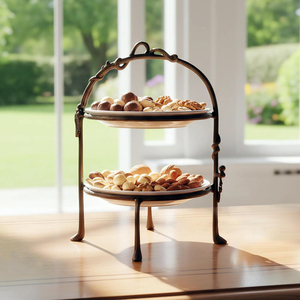 Aluminium Rotating <b>Cake</b> Decorating <b>Stand</b> Marble <b>Cake</b> <b>Stand</b> with Metal Base - Product Image 6