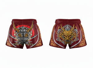 Shorts de Muay Thai personnalisés de haute qualité en polyester, imprimés par sublimation, pour l'entraînement de boxe, MMA et arts martiaux. - Product Image 4