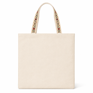 Sac fourre-tout en toile de coton à motif floral et oiseaux avec cordon de serrage, motif bohème par transfert thermique, sac à bandoulière pour les courses quotidiennes et les voyages - Product Image 5