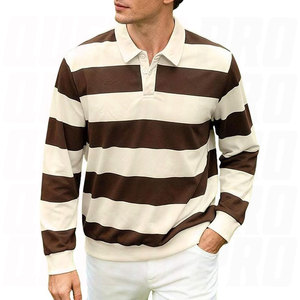 Camiseta Polo de Manga Larga de Alta Calidad, Sudadera con Logotipo Personalizado, Prenda Informal de Tela Gruesa, Cuello Camisero, Estilo Rugby - Product Image 1