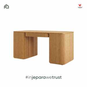 Modern Fluted Scandinavian Design Mahogany Solid Wood <b>Console</b> <b>Table</b> with 7 Drawers Handmade Custom Living Room Furniture - Product Image 6