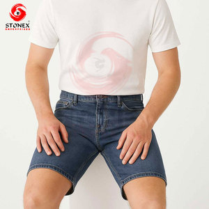 Shorts en jean déchiré pour homme, taille mi-haute, effet délavé, style streetwear, décontracté, été - Product Image 4