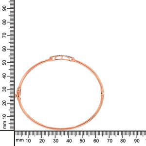Luxury 18K Rose Gold Plated Geometric Triangle Diamond <b>Bangle</b> <b>Bracelet</b> for Women | Minimalist Open Cuff <b>Bracelet</b> | Elegant Daily - Product Image 2