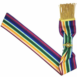 Prix de gros, Meilleures ventes : Écharpes maçonniques de la Grande Ordonnance du Moniteur, Écharpes de régalia maçonniques avec broderie personnalisée - Product Image 4