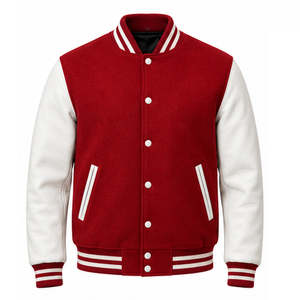Blouson universitaire pour homme en laine, personnalisable, avec broderie de patchs, vêtements d'équipe, vente en gros, fabricant OEM ODM - Product Image 1
