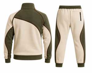 Conjunto Deportivo Cómodo de Felpa para Hombre, Sudadera con Capucha y Pantalones Deportivos con Cintura Elástica para Deportes y Ocio Diarios - Product Image 2