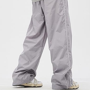 Pantalones Deportivos de Poliéster para Hombre, Estilo Streetwear, con Paneles y Parches, Tejido Resistente, Diseño Desgastado, con Logotipo Personalizado 2026 - Product Image 1