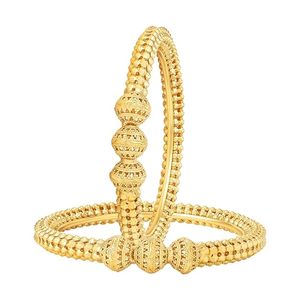 Conjunto de Brazaletes Clásicos con Diseño de Bola Chapados en Oro de 24K, Joyería de Boda para Mujer, Brazaletes de Moda - Product Image 4