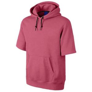 Sudaderas con Capucha de Manga Corta para Hombre, Transpirables, Bordadas con Logotipo Personalizado, 100% Algodón, para Gimnasio y Deportes, MOQ Bajo 2026 - Product Image 1