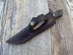 Couteau à lame fixe de qualité industrielle Pasha Enterprises pour le bushcraft, finition forgée, lame en acier inoxydable, manche en bois dur, OEM - Product Image 2