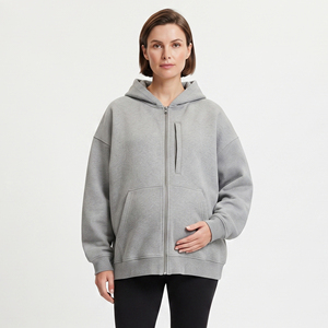Breastfeeding <b>Nursing</b> Maternity Long <b>Hoodie</b> Women 450gsm Fleece Polyester/Cotton Oversize <b>Nursing</b> Hood Top Breathable - Product Image 4
