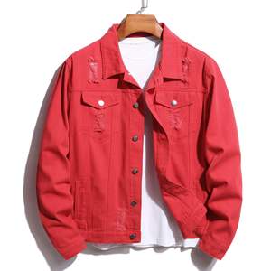 New Design Casual Style Solid Color Cowboy Denim Spring <b>Men's</b> Jackets Custom Denim Jean Print Jacket For <b>Men</b> - Product Image 3