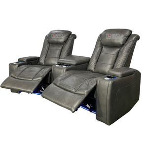 Luxury Home Cinema Seating with Adjustable Headrest Cup Holders and Soft Upholstery Ideal for Residential Theater Projects - Product Image 1