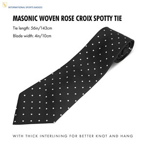 Corbata Masónica Clásica de Diseño Exclusivo, Tejido de Seda Ecológico de Alta Calidad, Acabado Elegante y Fino - Product Image 2