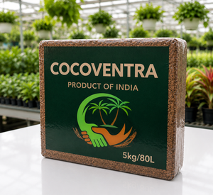 Compressed Coconut <b>Coir</b> <b>Block</b> 5Kg Premium Cocopeat Low EC min 6mm Sieved 85L Expansion <b>Coir</b> Pith Exporter India - Product Image 1