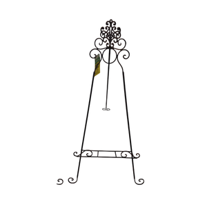 Best Quality Yellow Metal Painting <b>Easel</b> Stand with Ornate Scroll Design for Home Decoration Adjustable Height Floor <b>Easel</b> - Product Image 4