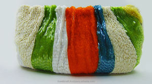 Haute qualité fabriqué à la main brodé pochette sac à main sac à main inde ethnique dames perlé conception sac à main perlé sacs à main perlé - Product Image 6