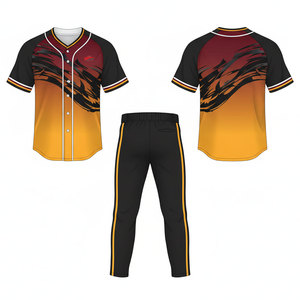 Uniforme de baseball pour hommes le plus vendu, logo personnalisé, tenue d'équipe, contraste de couleurs, fabrication professionnelle, polyester respirant de haute qualité - Product Image 1