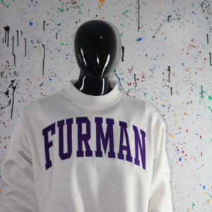 Sudadera FURMAN ASH GREY con Cuello Alto, 100% PURPLE, Apliques Bordados, Cuello Ancho, CLUSH INDUSTRIES - Product Image 4