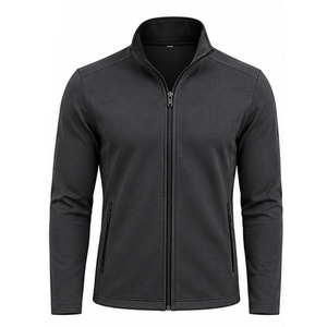 <b>Breathable</b> Sporty <b>Men</b> Canvas Solid Zipper <b>Jacket</b> <b>Lightweight</b> Polyester <b>Waterproof</b> Quick Dry Windproof Outdoor Winter - Product Image 1
