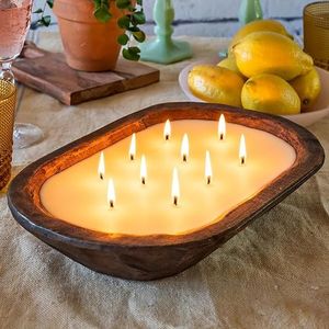 Cuenco de Madera Moderno Hecho a Mano para Hacer Velas |   Portavelas Ecológico para Mesa |   Uso en Bodas y Cumpleaños |   Venta al por Mayor - Product Image 3