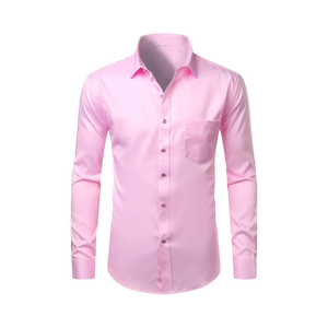 Camisa de Vestir Azul Claro Clásica para Hombre, Corte Entallado, Manga Larga, con Botones, Formal, Informal de Negocios, para Oficina, Boda, Fiesta, Premium, Elegante - Product Image 6