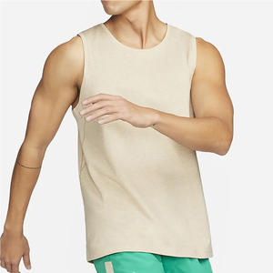 Débardeur sans manches pour homme, col rond, couleur unie, décontracté, en coton tricoté, pour entraînement et fitness - Product Image 1